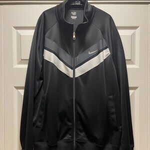 Nike The Athletic Dept. Full Zip Jacket Men’s XL Black Grey White Stripe Swoosh